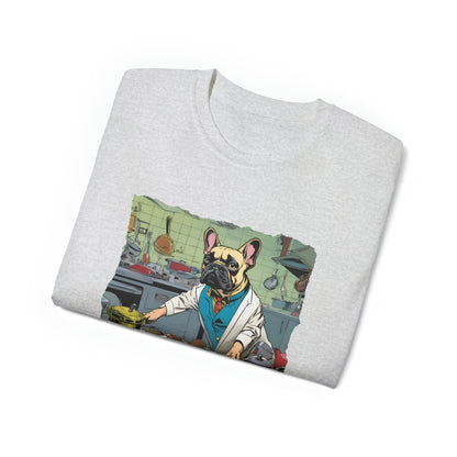 YaYa - The Blonde Frenchie - Cooking - PawWord - Unisex Ultra Cotton Tee