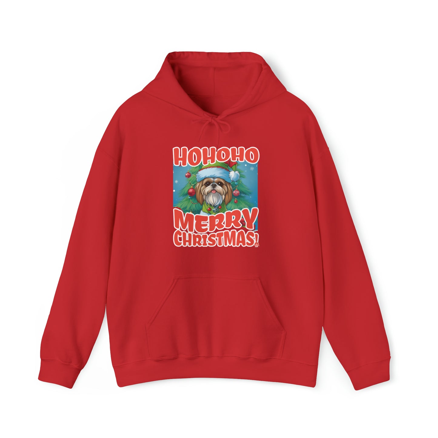 Shih Tzu  Merry Chrismas - Unisex Heavy Blend™ Hooded Sweatshirt
