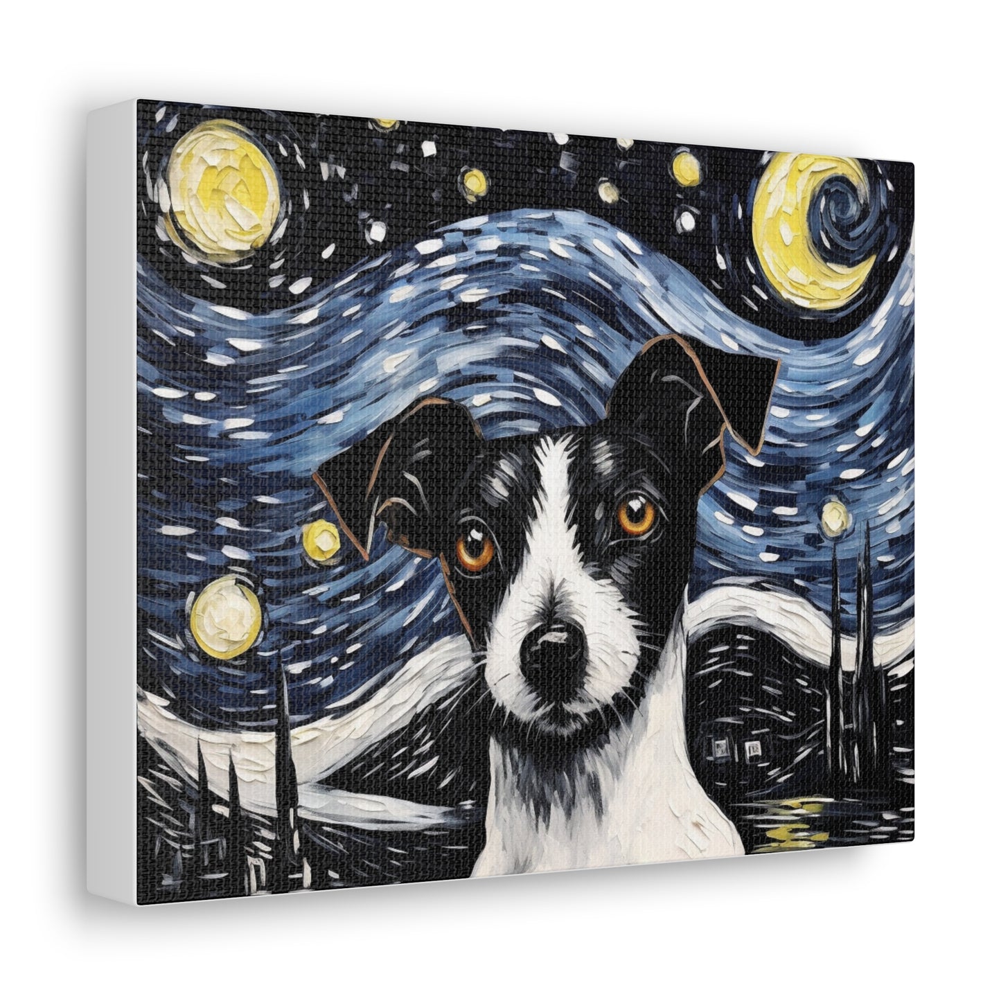Stary Night Dog - Van Gogh Style - Canvas Gallery Wraps