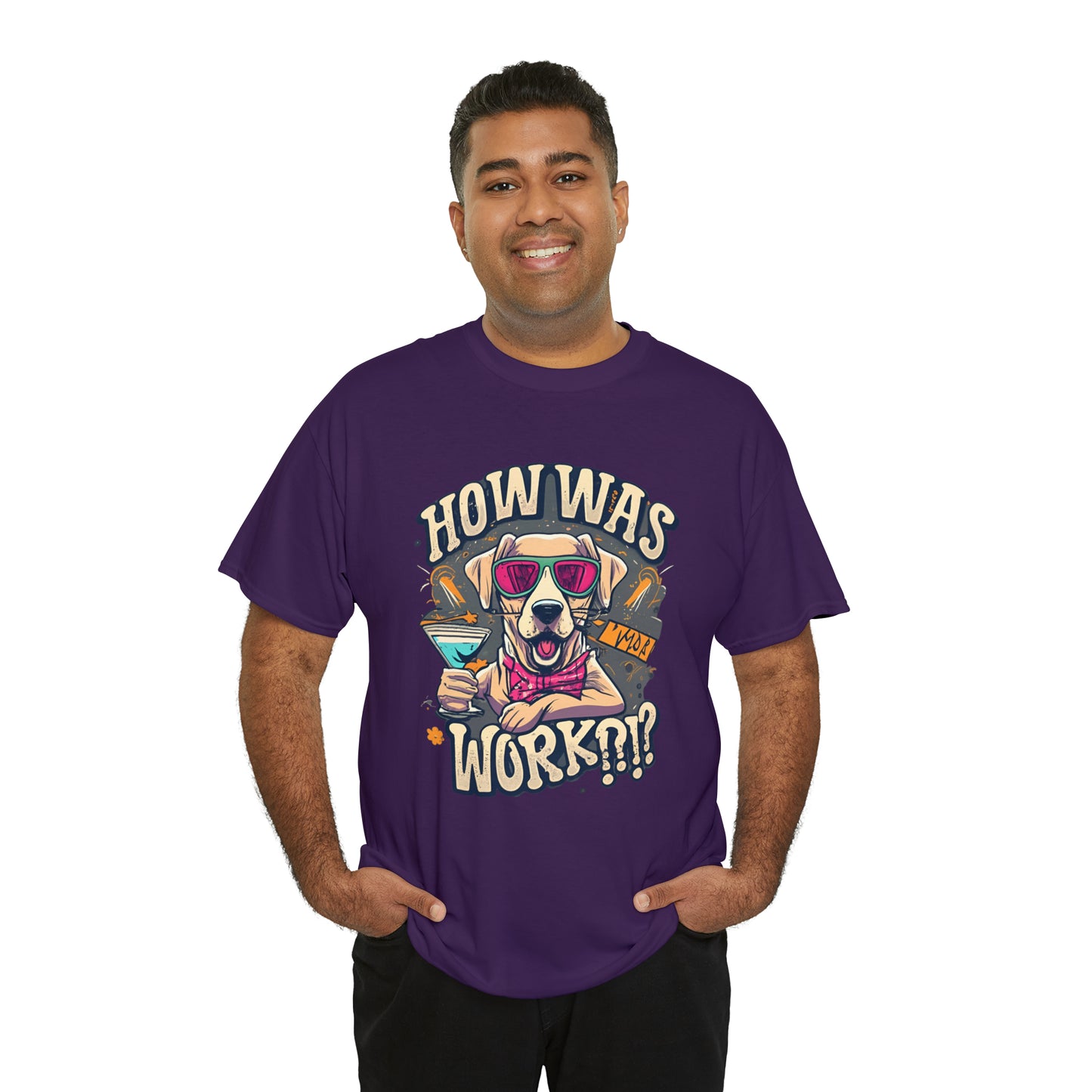 How Was Work - Funny Golden Retriever Dog T Shirt - Perfect Gift for Dog Lovers