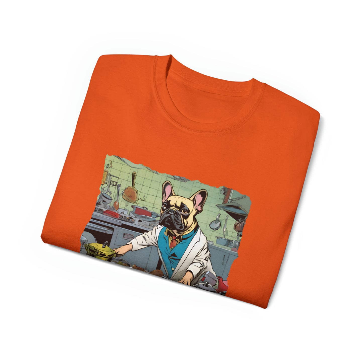 YaYa - The Blonde Frenchie - Cooking - PawWord - Unisex Ultra Cotton Tee