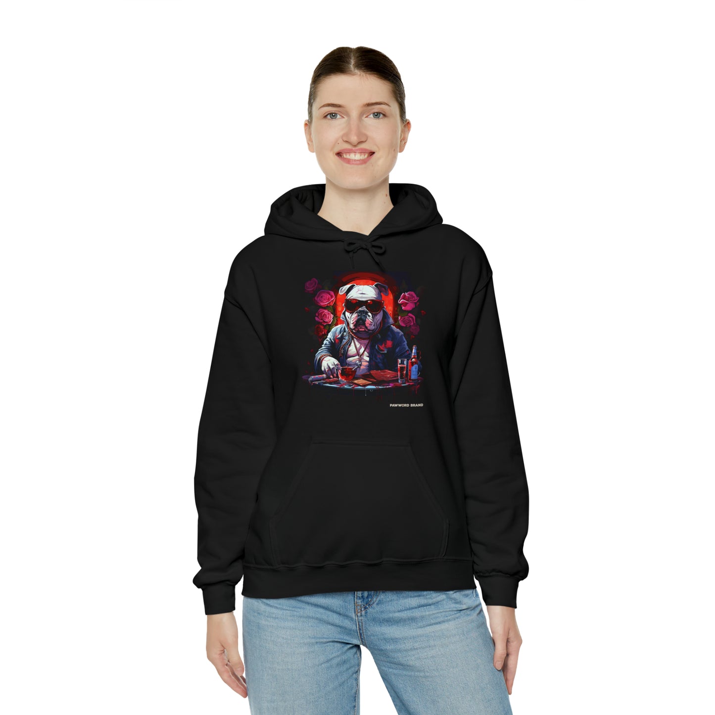 Bulldog and Roses Wild Album Art Unisex Heavy Blend™ Hooded Sweatshirt
