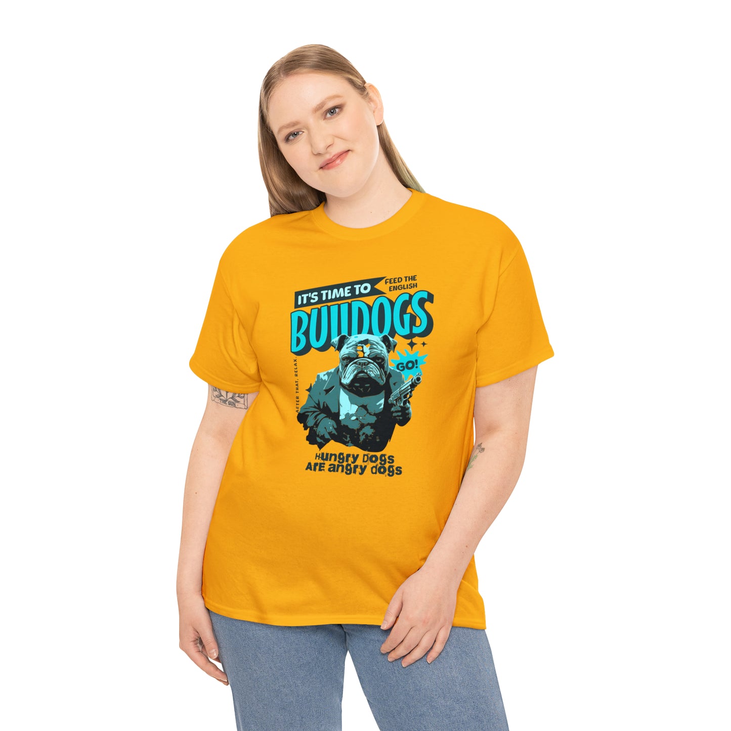 Time To Feed The Bulldogs - Funny t Shirt for English Bulldog Lovers