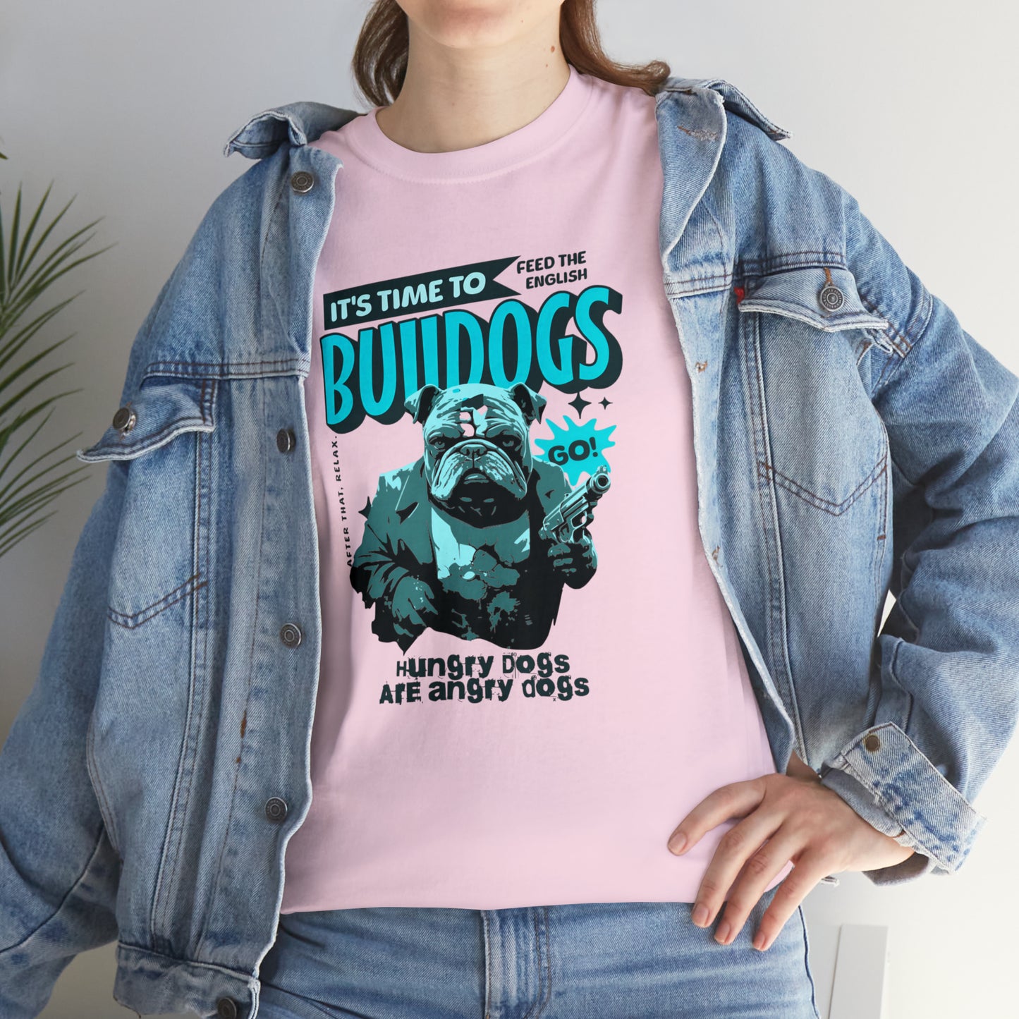 Time To Feed The Bulldogs - Funny t Shirt for English Bulldog Lovers