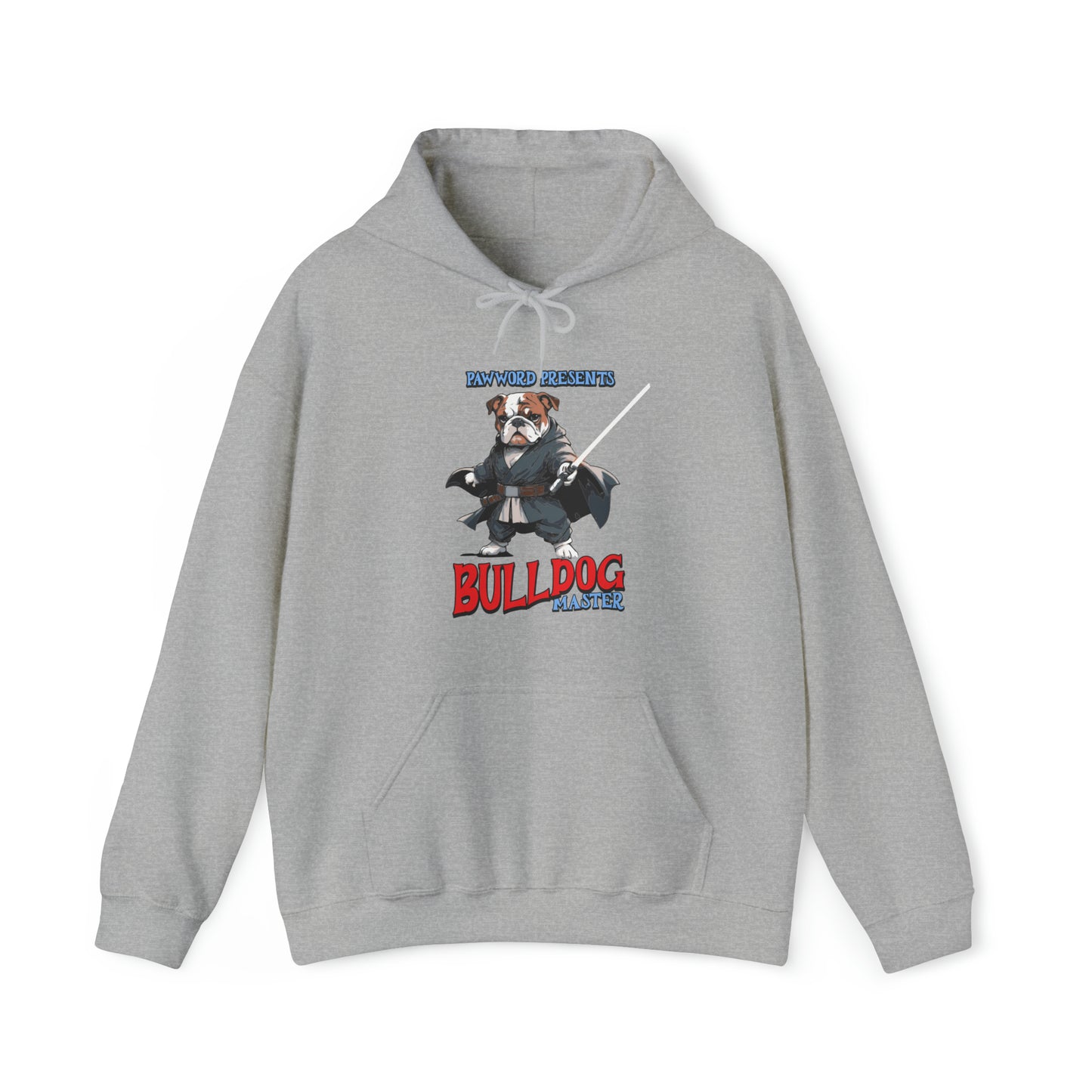 Bulldog Jedi Master - PawWord - Unisex Heavy Blend™ Hooded Sweatshirt