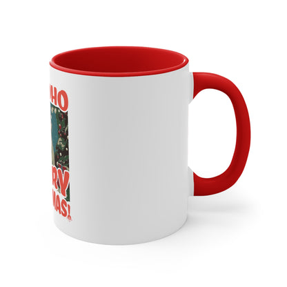 Ho Ho Ho Merry Christmas - English Bulldog Grinch - Accent Coffee Mug, 11oz