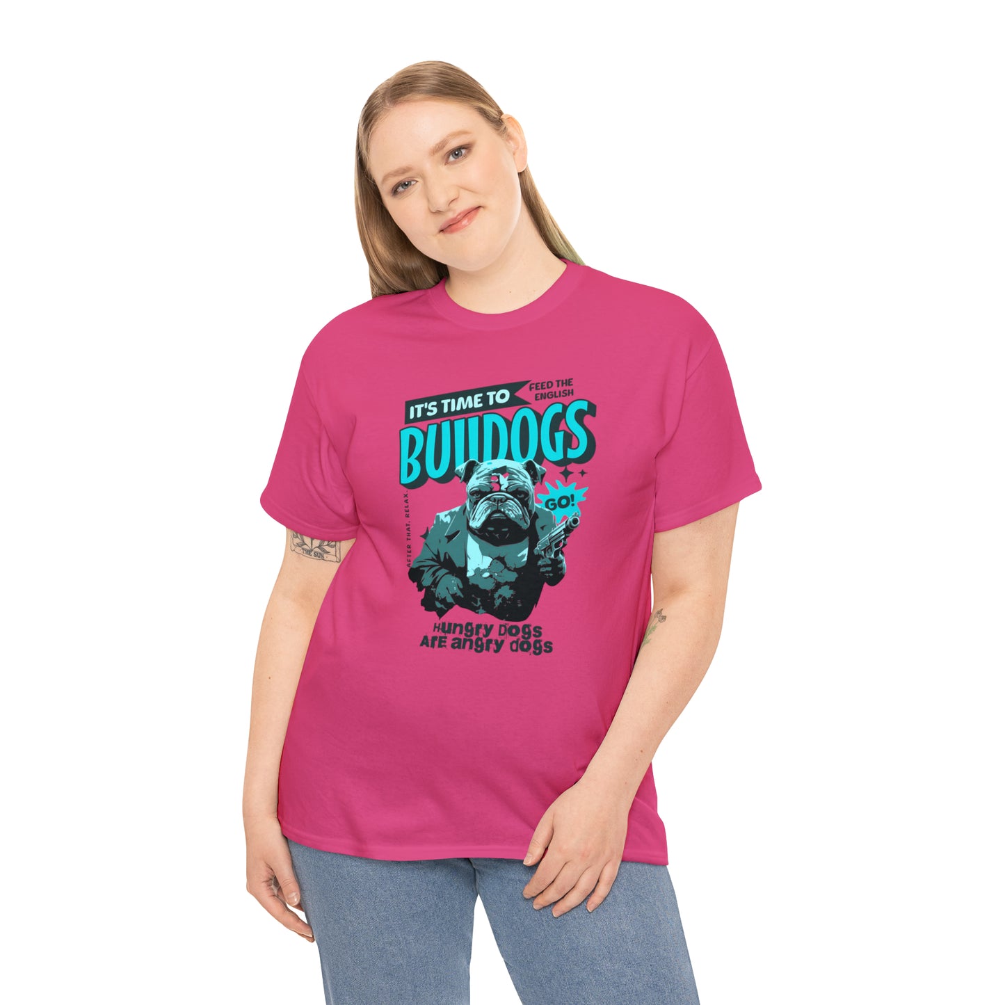 Time To Feed The Bulldogs - Funny t Shirt for English Bulldog Lovers