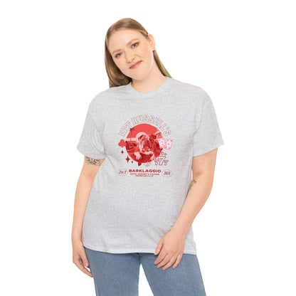 Fat Russell's Barklaggio Casino - English Bulldog T Shirt - Unisex Heavy Cotton Tee