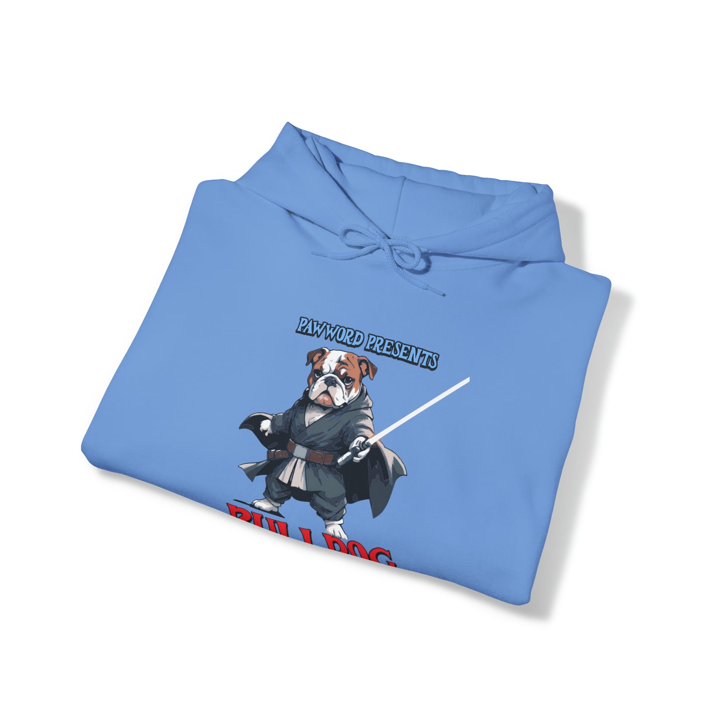 Bulldog Jedi Master - PawWord - Unisex Heavy Blend™ Hooded Sweatshirt