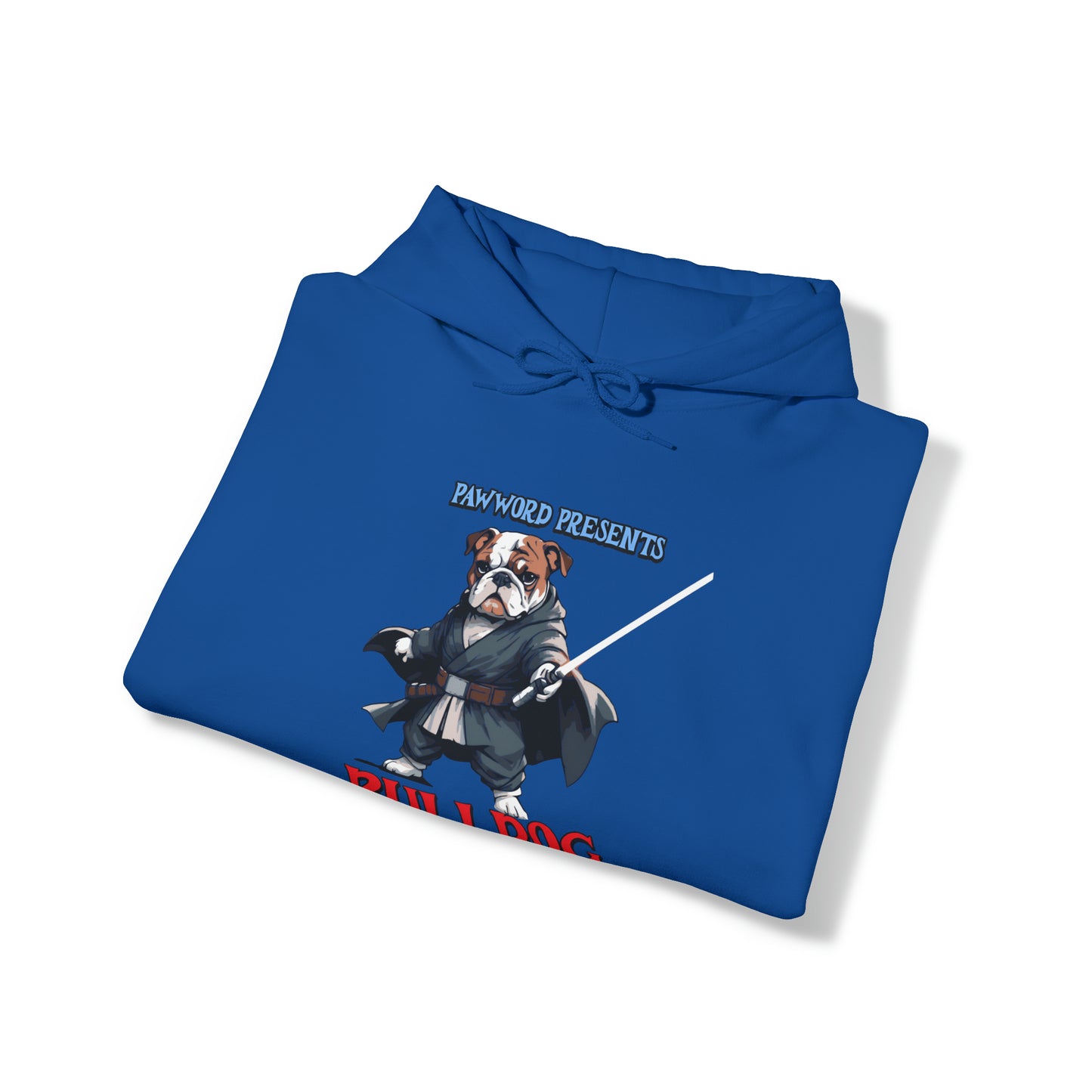 Bulldog Jedi Master - PawWord - Unisex Heavy Blend™ Hooded Sweatshirt