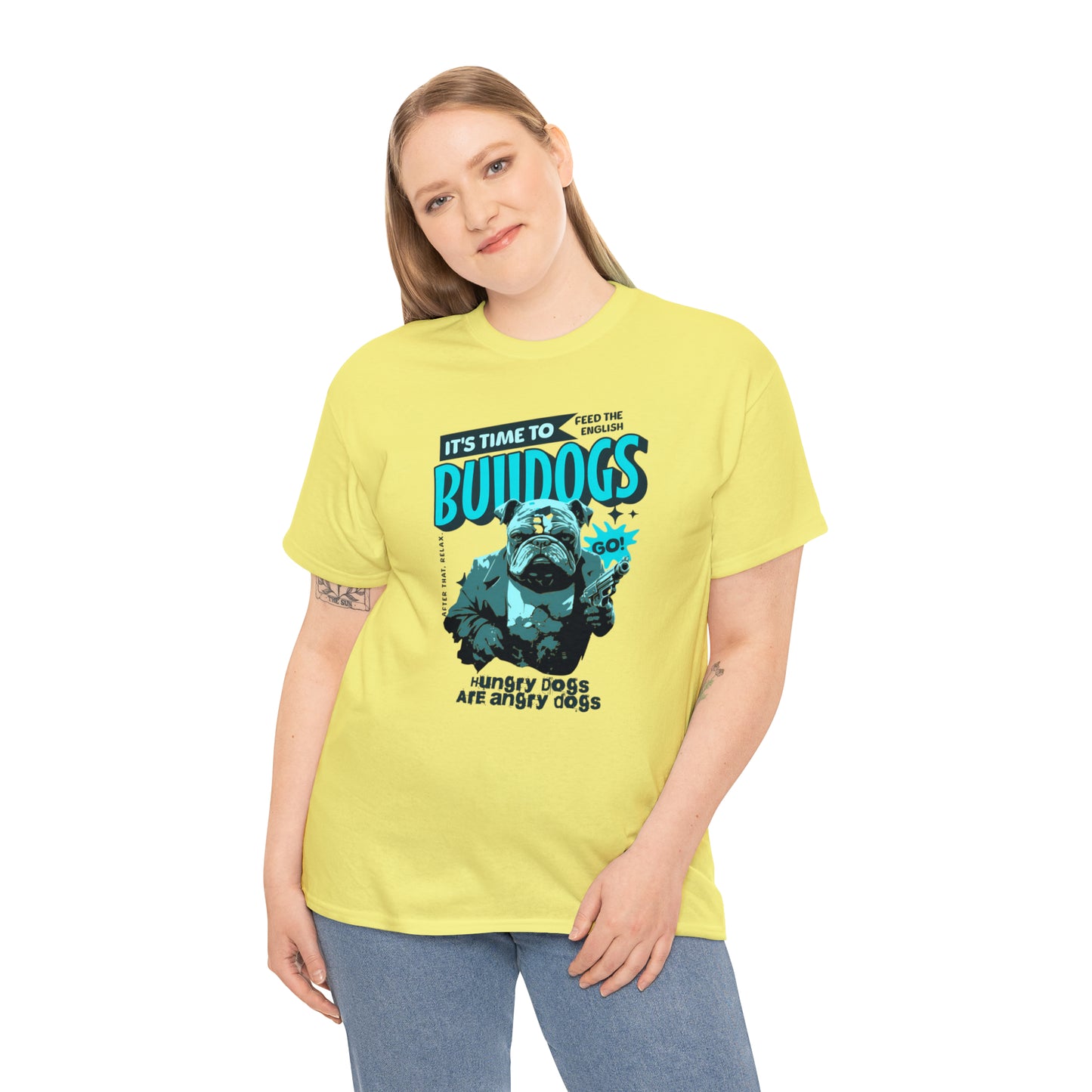 Time To Feed The Bulldogs - Funny t Shirt for English Bulldog Lovers