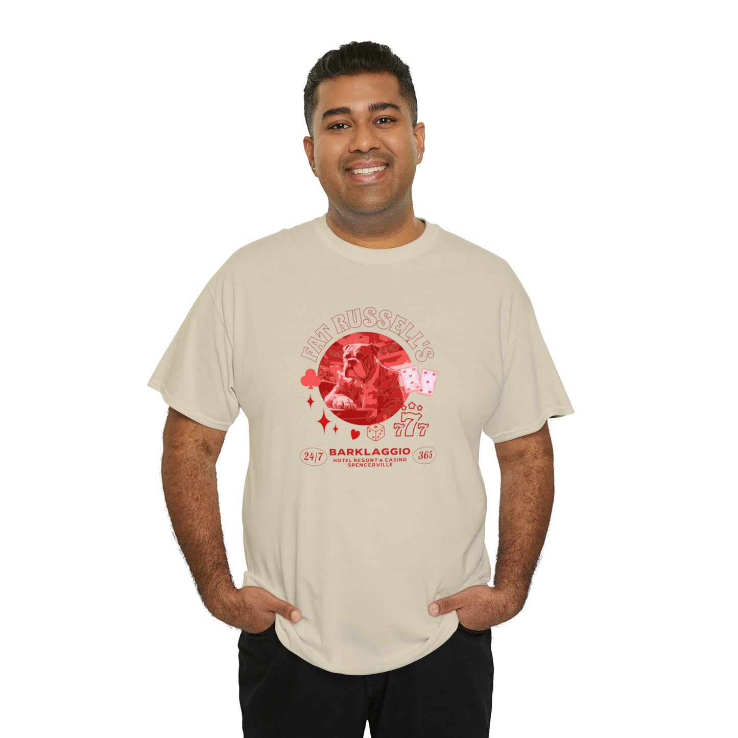 Fat Russell's English Bulldog Casino - Barklaggio - Unisex T Shirt