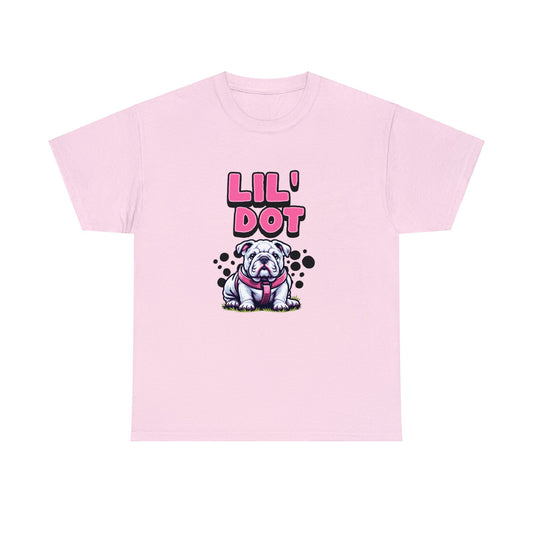 Lil Dot - English Bulldog - PawWord T shirt - Unisex Heavy Cotton Tee