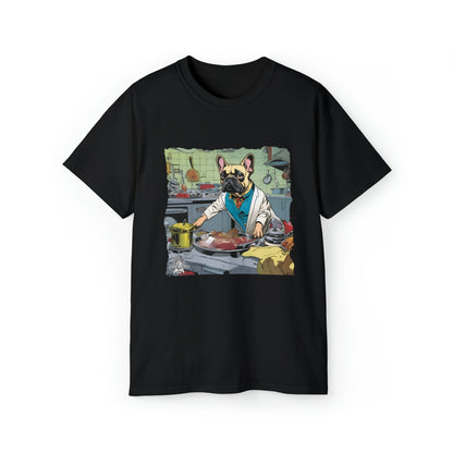 YaYa - The Blonde Frenchie - Cooking - PawWord - Unisex Ultra Cotton Tee