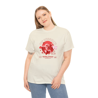 Fat Russell's Barklaggio Casino - English Bulldog T Shirt - Unisex Heavy Cotton Tee